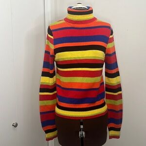 Brody Stripe Turtleneck With Long Neck and Horizontal Stripes